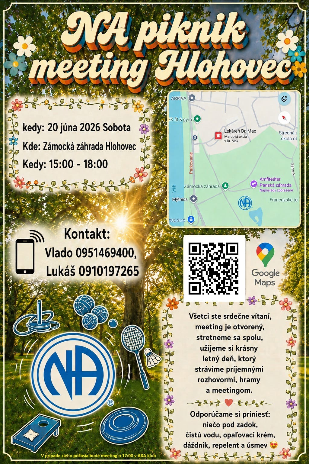 NA Piknik Meeting Hlohovec pozvánka